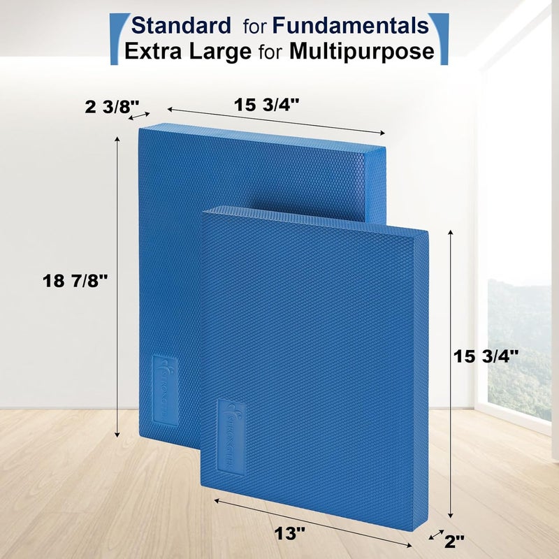 StrongTek Extra Wide Foam Balance Pad for Physical Therapy, 19" X 15.8" X 2.4", High-Density TPE Foam Pad for Exercise, Enhanced Stability, Core Strength, Non-Slip & Water-Resistant, for Fitness, Yoga - Image 2